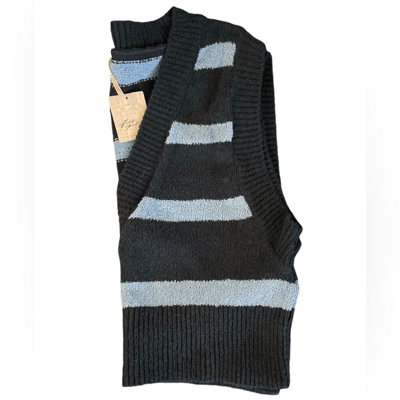 Free People Santa Monica Cropped Vest in Navy/Dusk Combo Size XS NWT - Picture 12 of 13